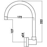 Acl LNZ06 Gooseneck Sink Swivel Spout Outlet
